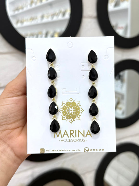 Aretes de pedrería tornasol