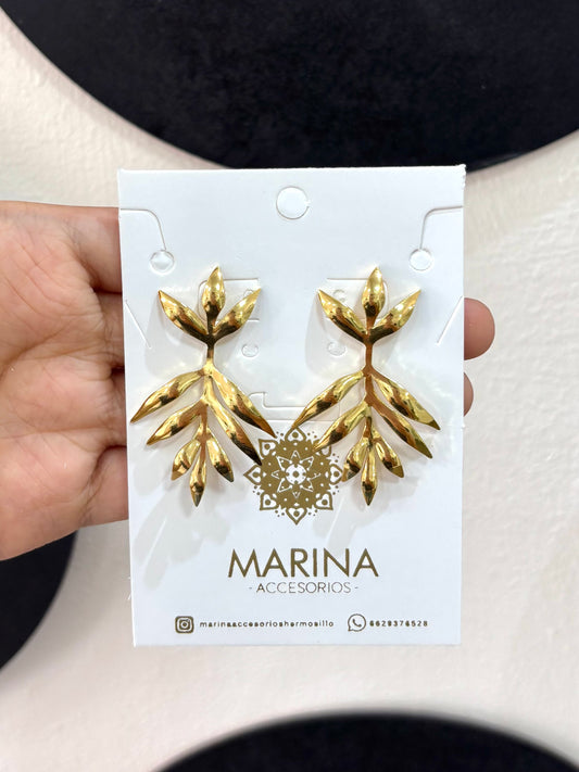 Arete casual hoja