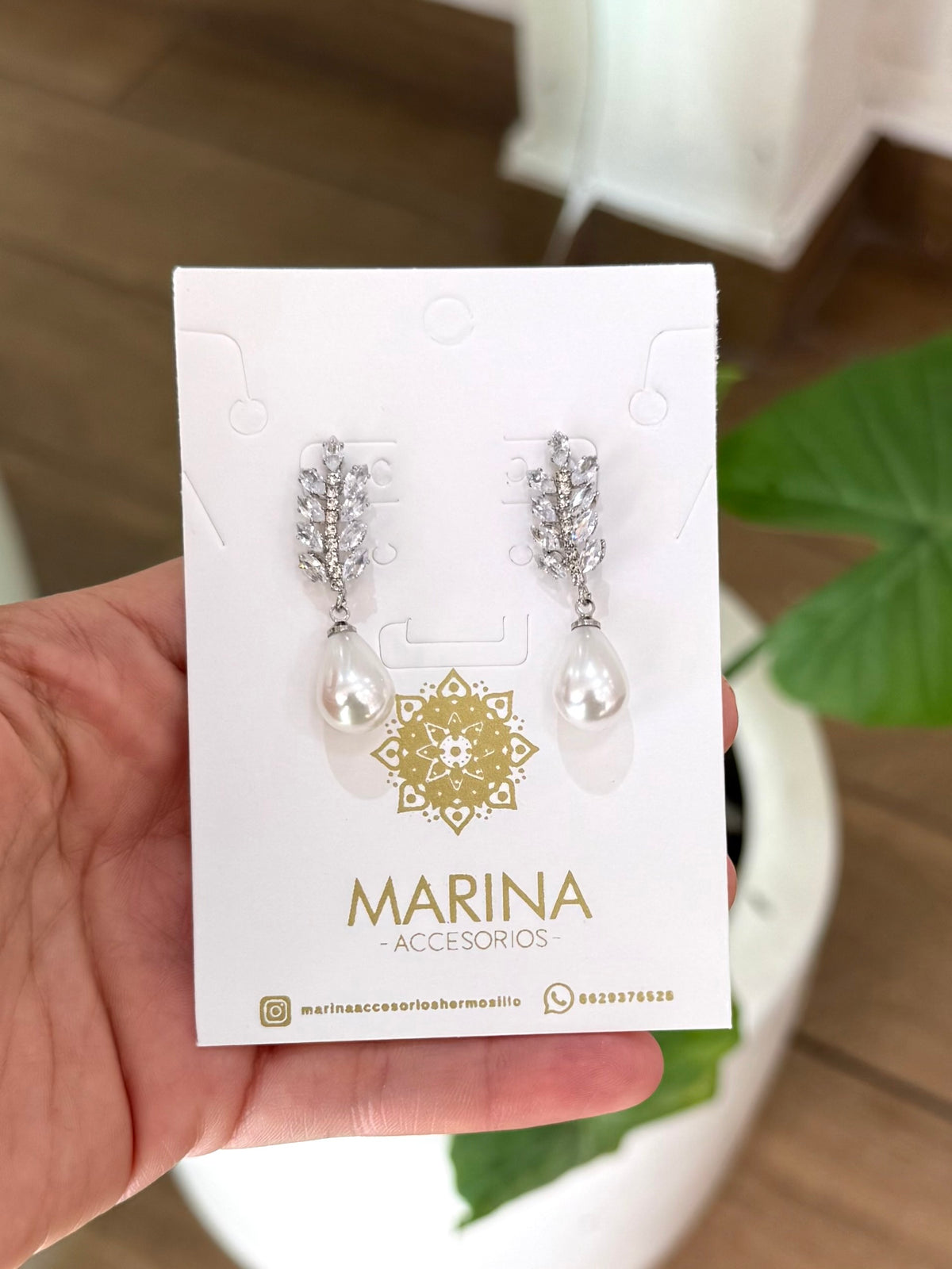 Aretes de pedrería platas