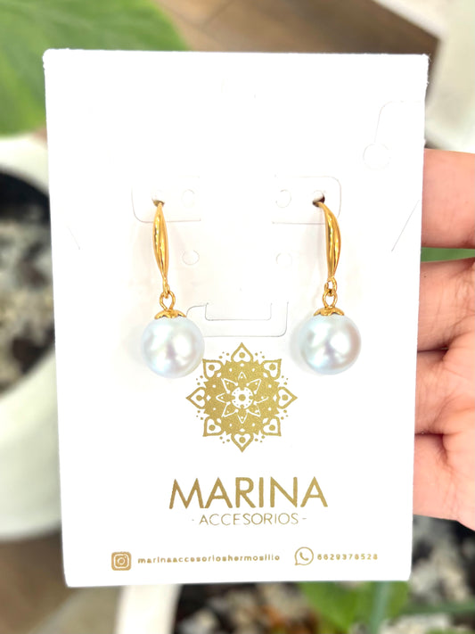 Arete casual perla