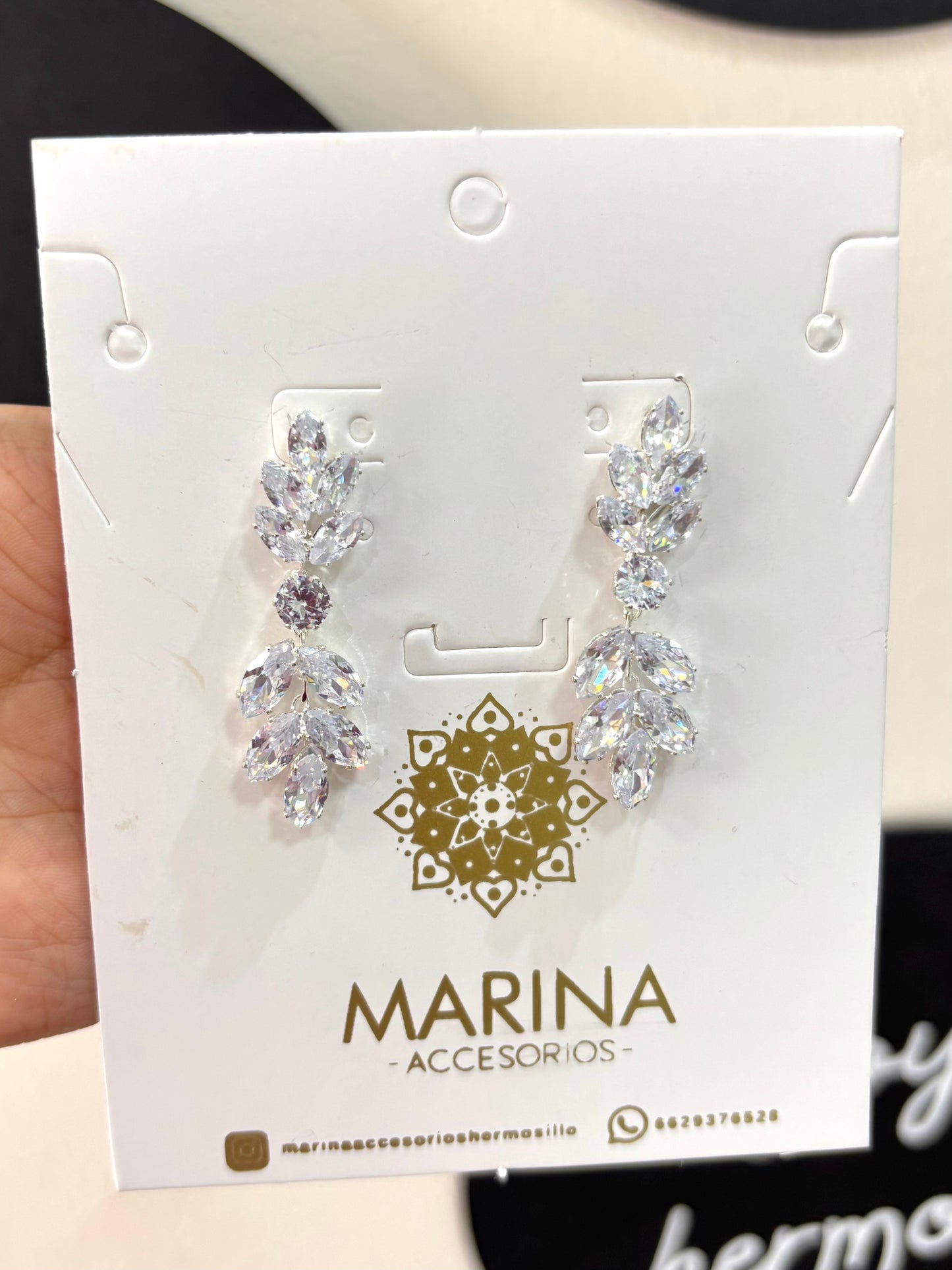 Aretes de pedrería platas