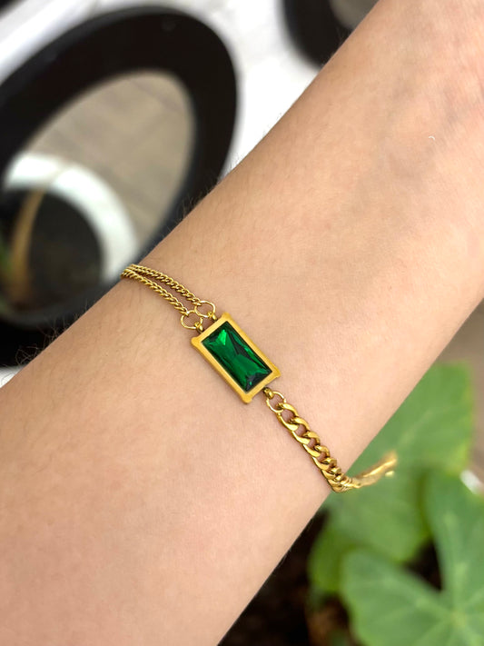 Pulsera piedra verde