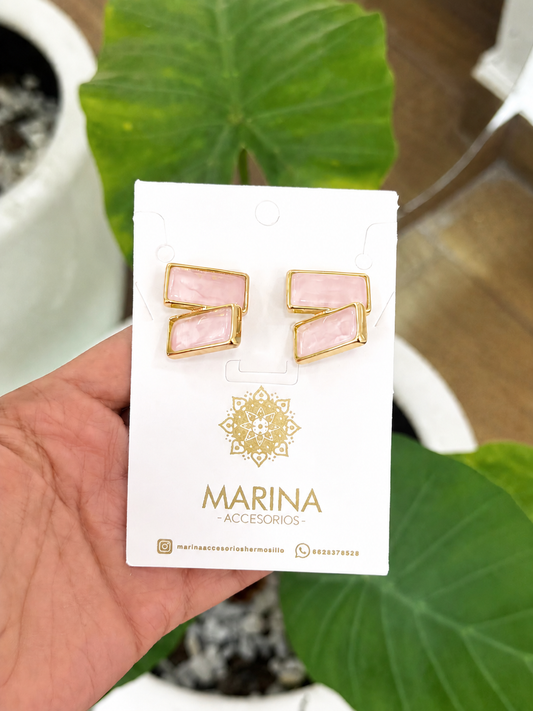 Arete casual rosa