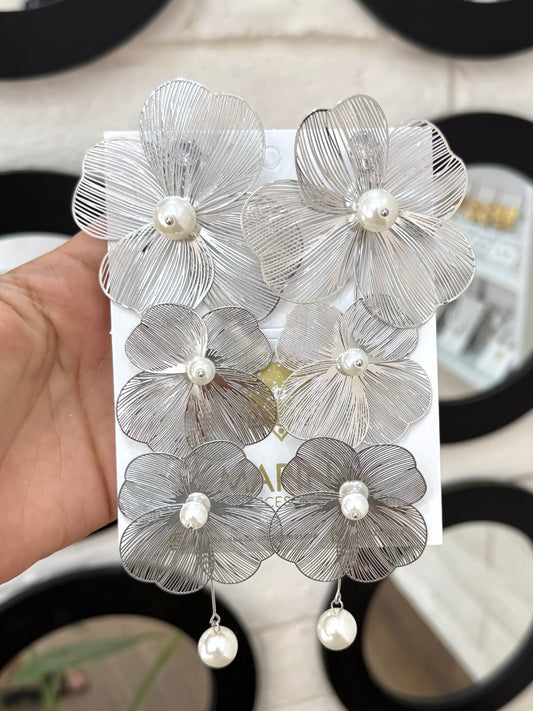 Arete casual flor