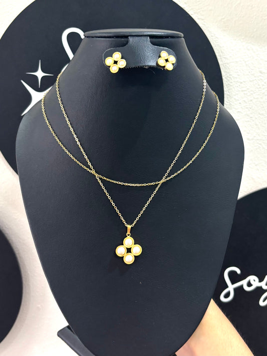 Collar piedra blanca