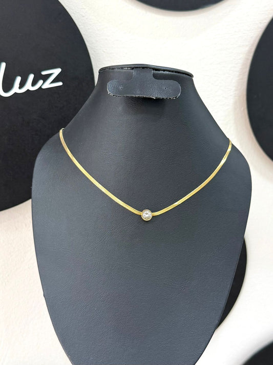 Collar brillo circulo