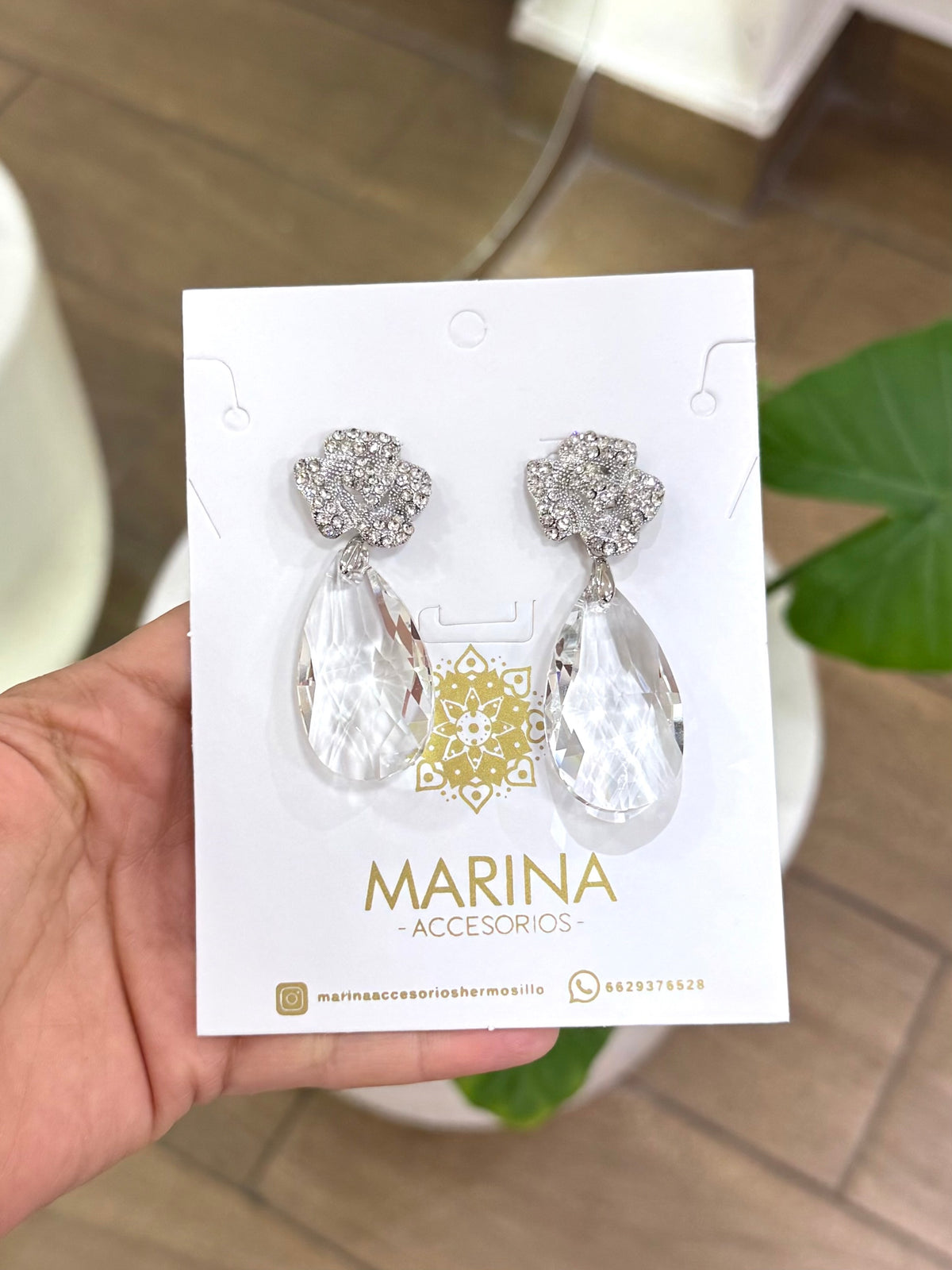 Aretes de pedrería platas