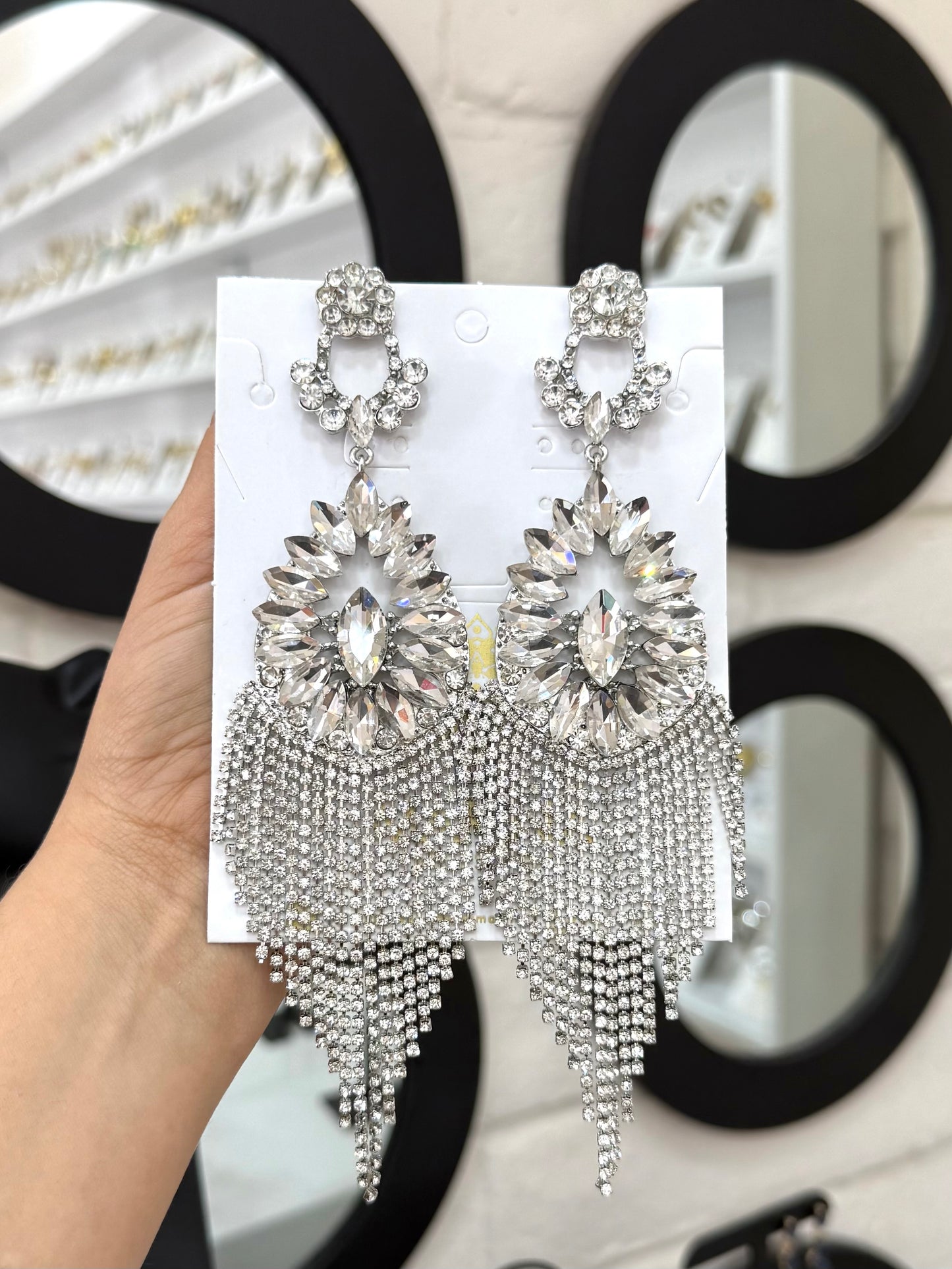 Aretes de pedrería platas