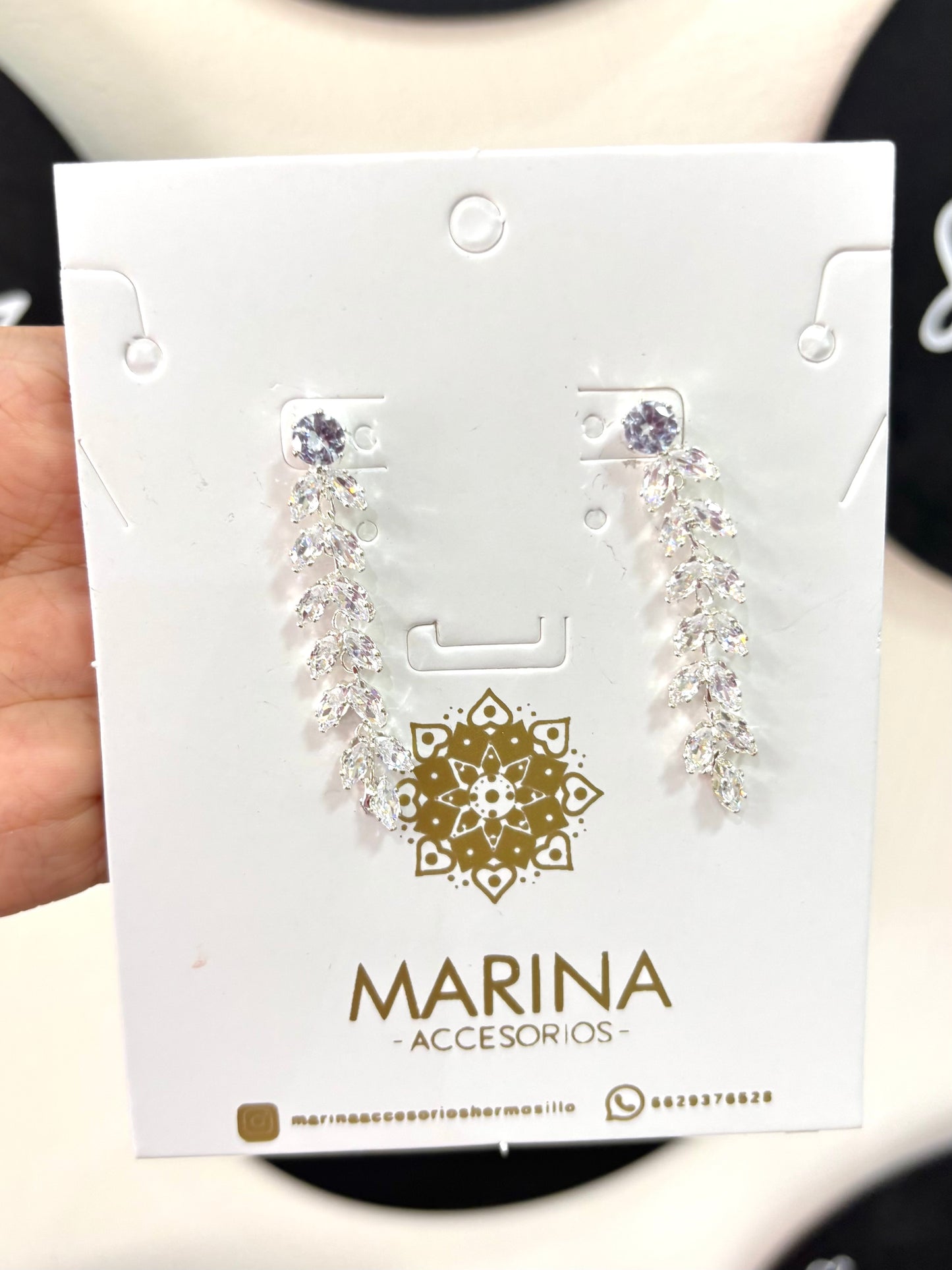 Aretes de pedrería platas