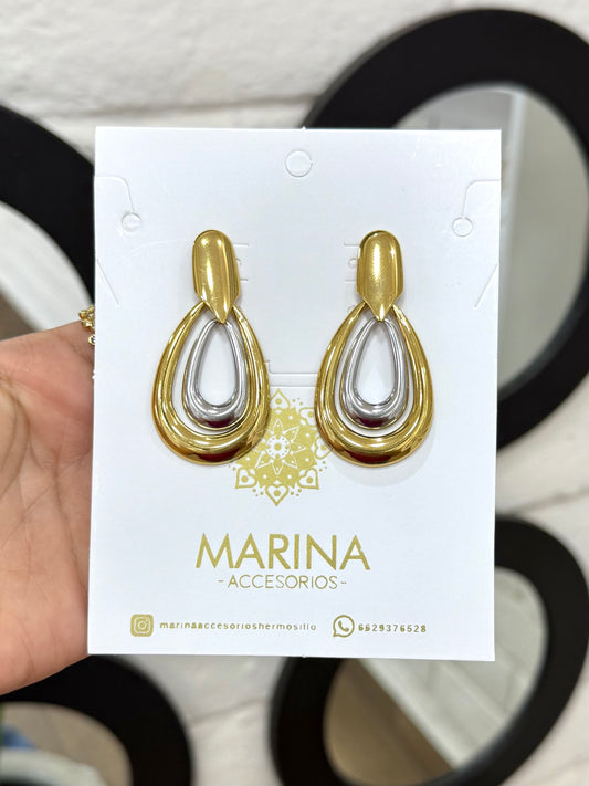 Arete casual bi color
