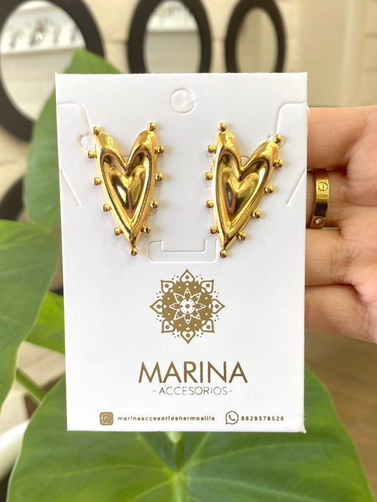 Arete casual corazón