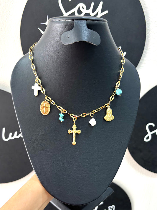 Collar dijes cruz