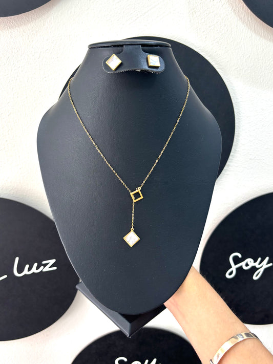 Collar piedra blanca