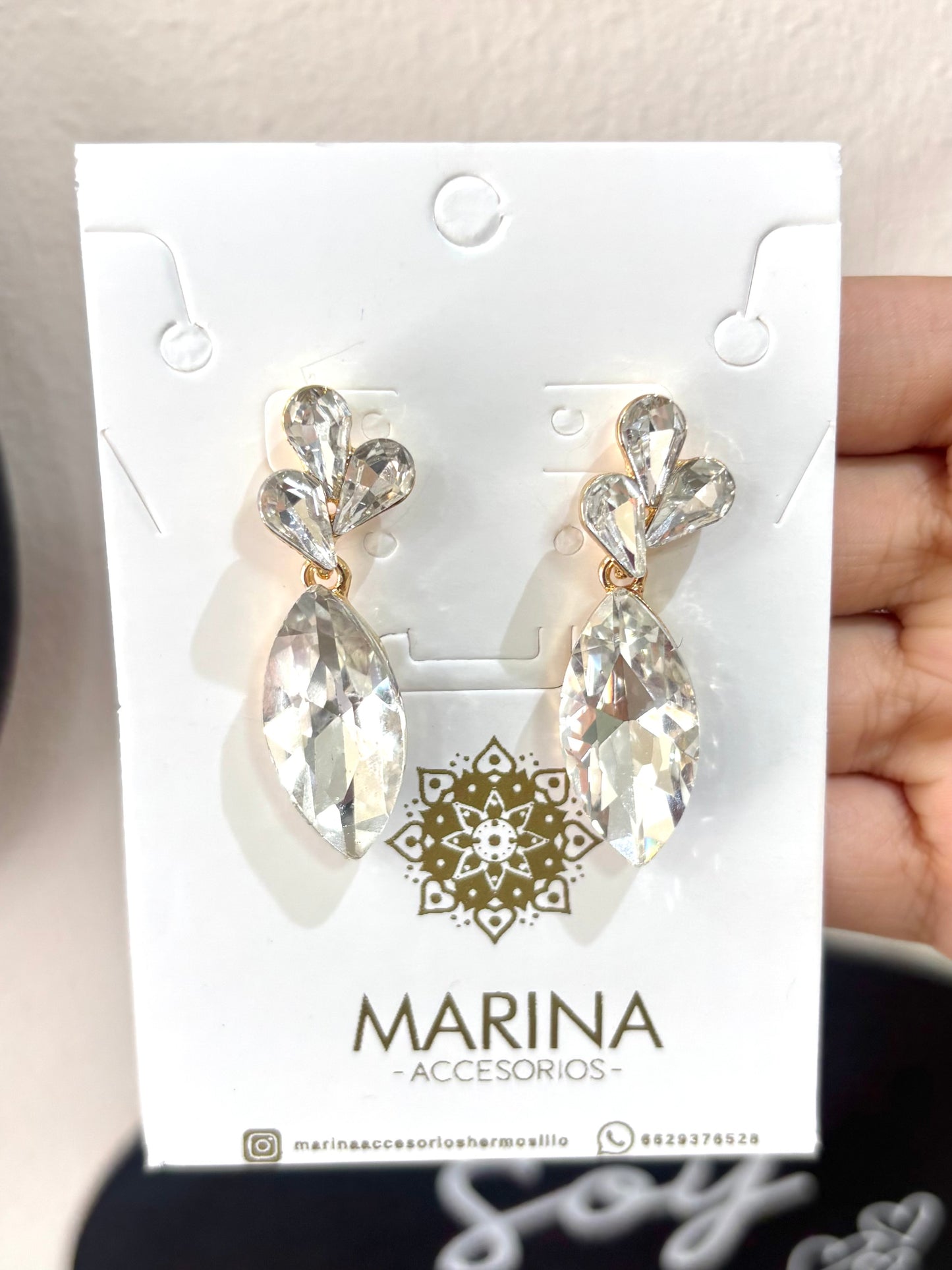 Aretes de pedrería platas