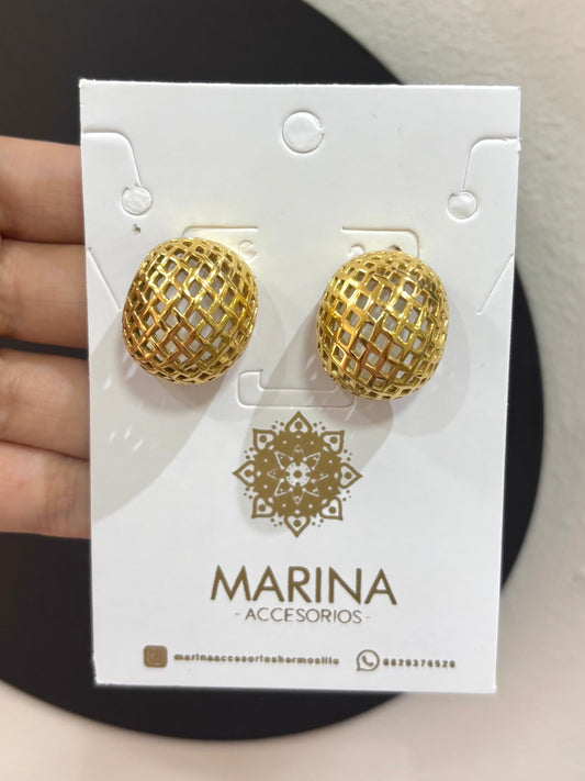 Arete casual dorado