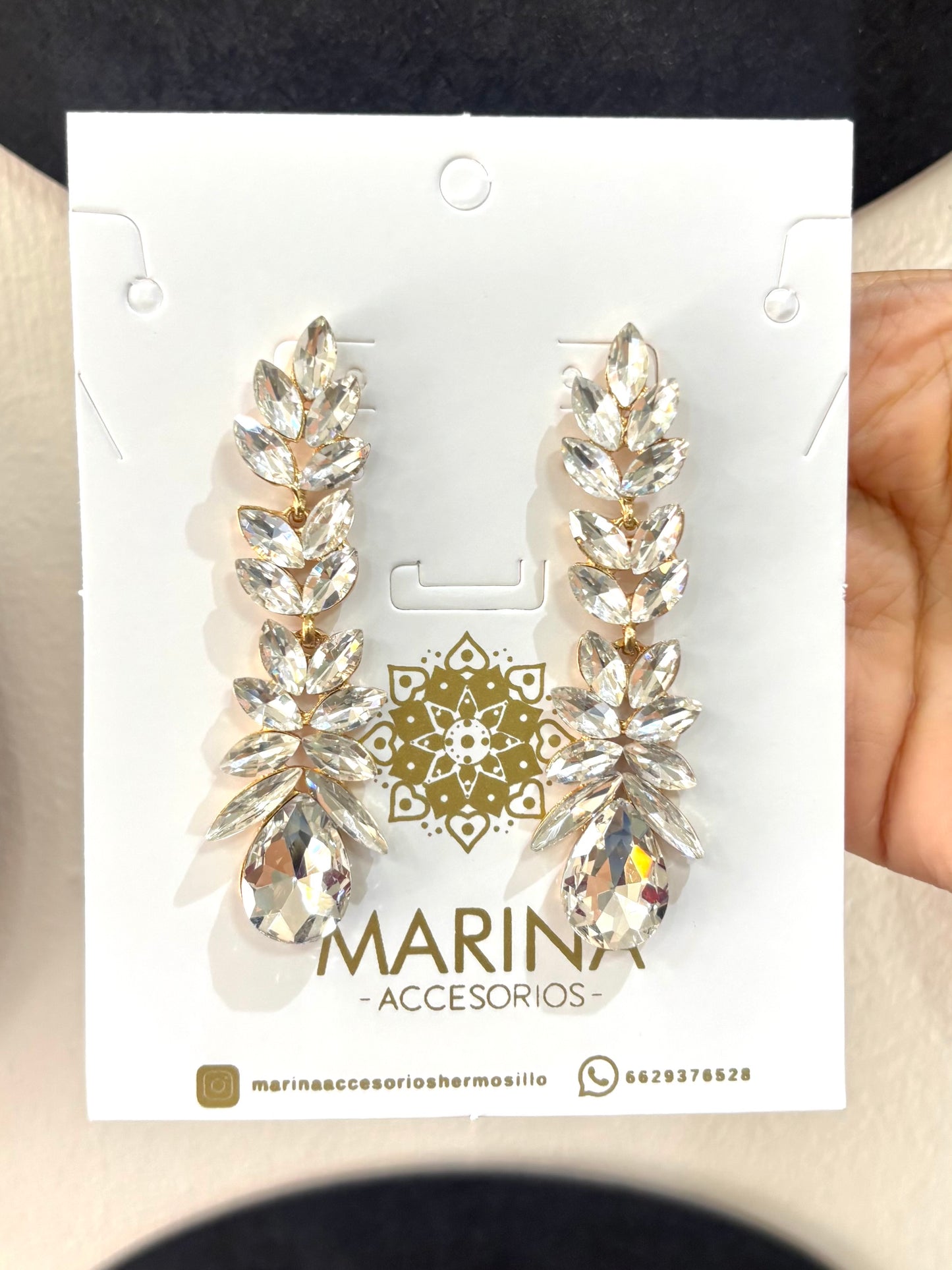 Aretes de pedrería platas