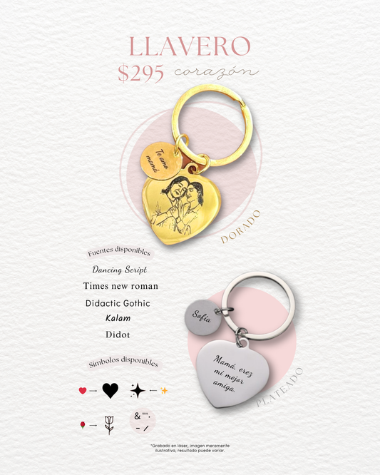 Llavero corazón personalizado