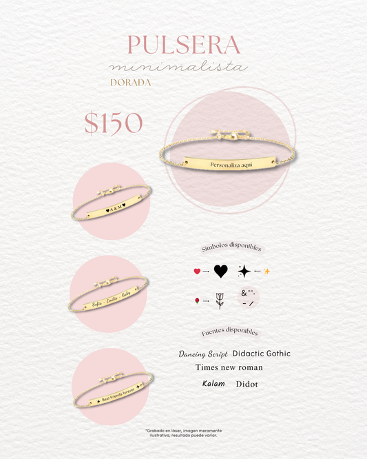 Pulsera minimalista personalizado