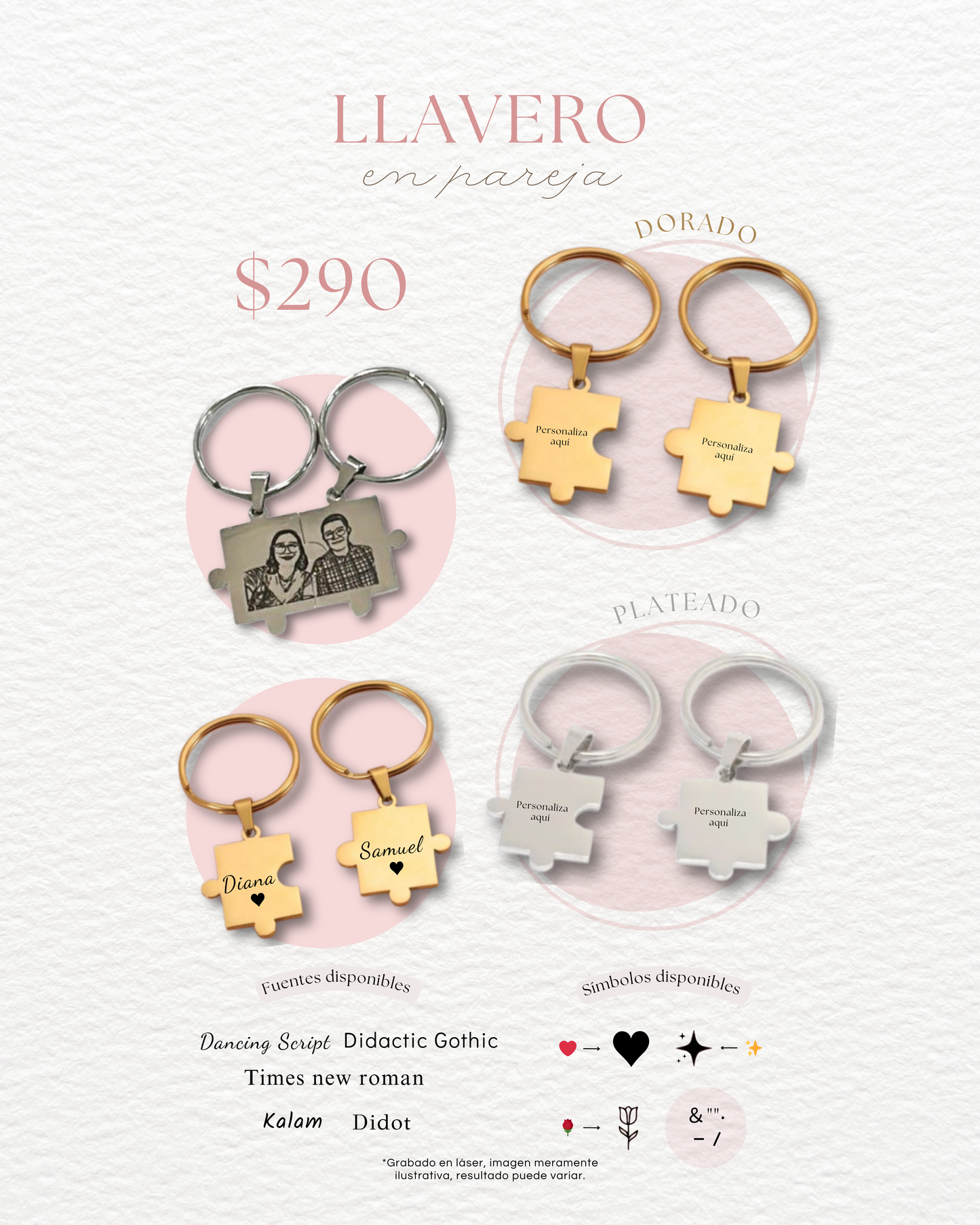 Llavero rompecabezas personalizado