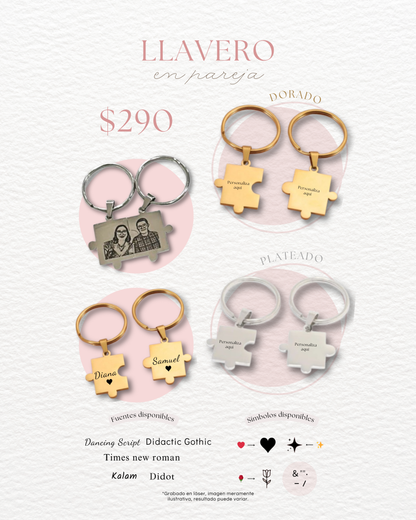 Llavero rompecabezas personalizado