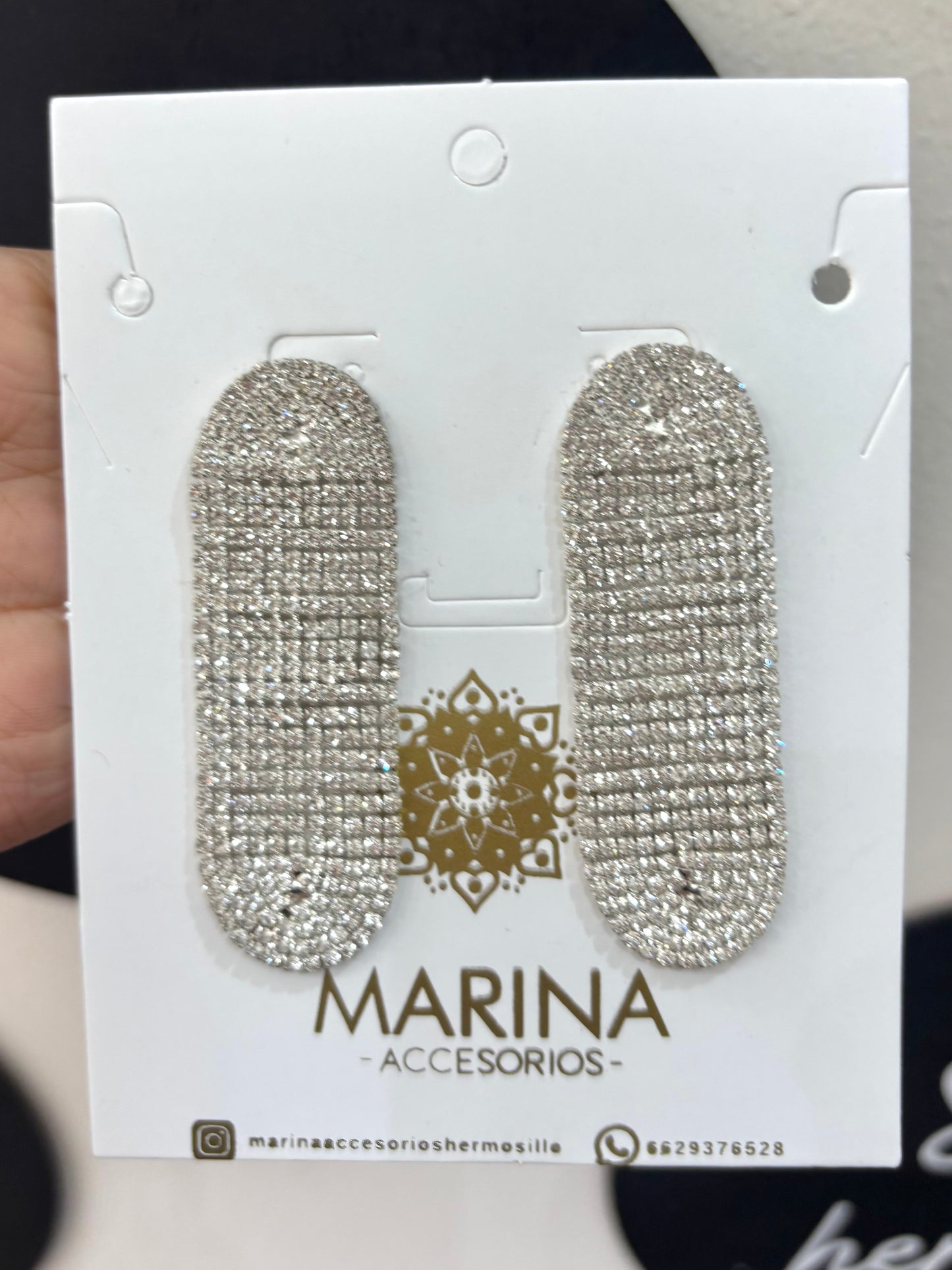 Aretes de pedrería platas