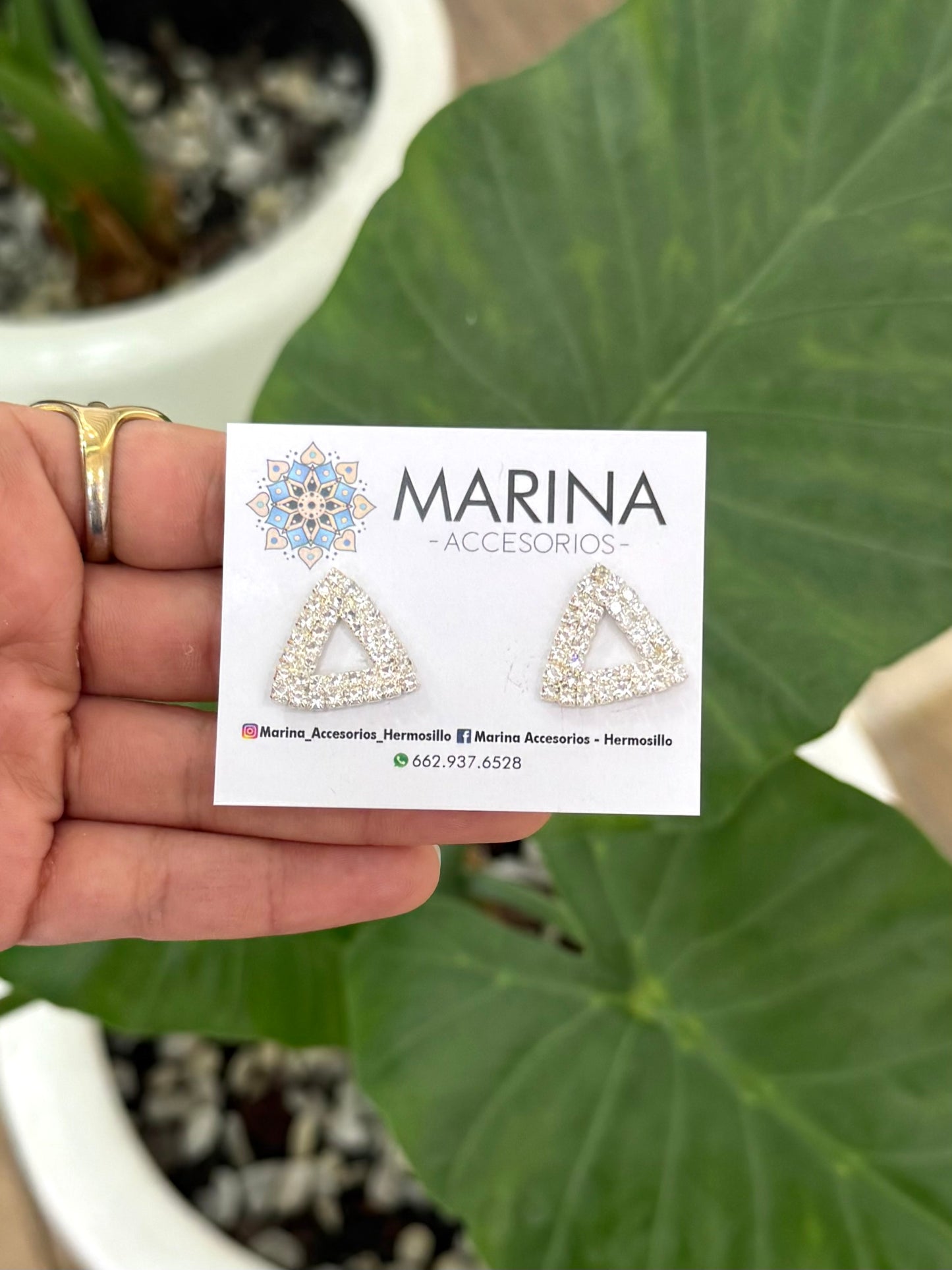 Aretes de pedrería platas