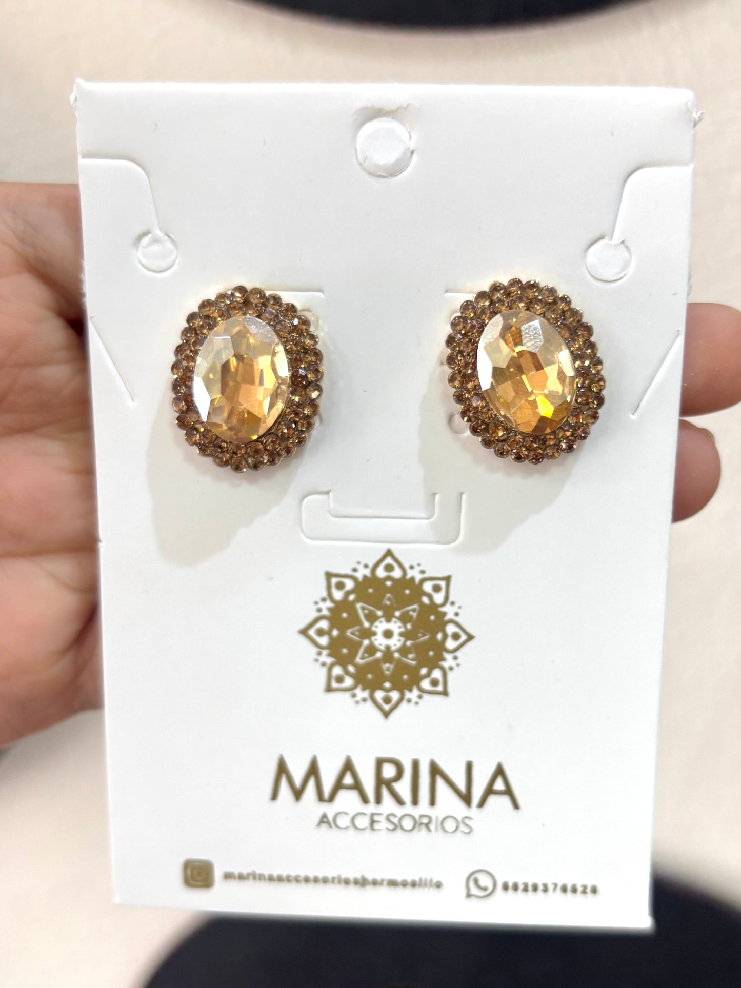 Aretes de pedrería platas