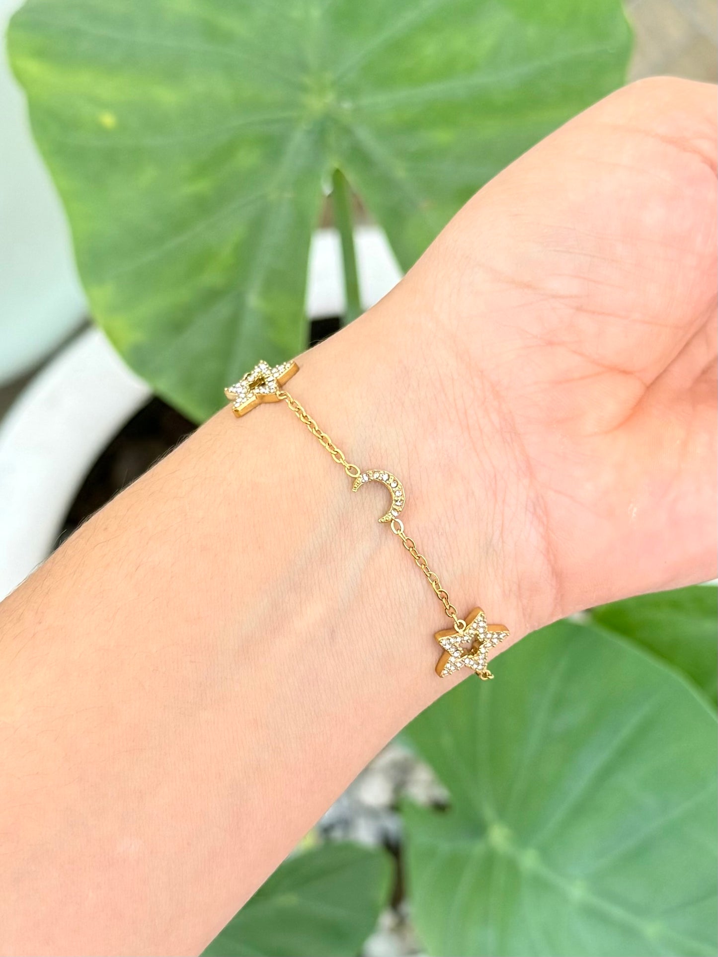 Pulsera luna estrella
