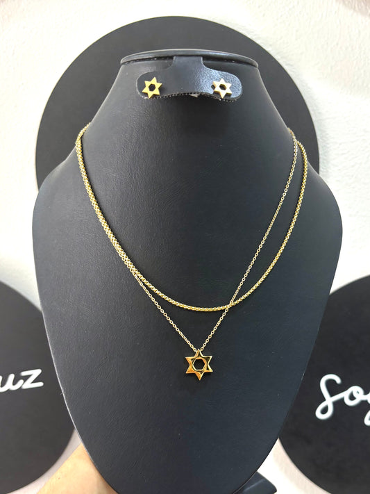 Collar doble estrella