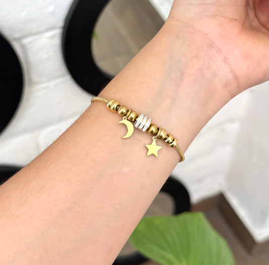 Pulsera estrella/luna