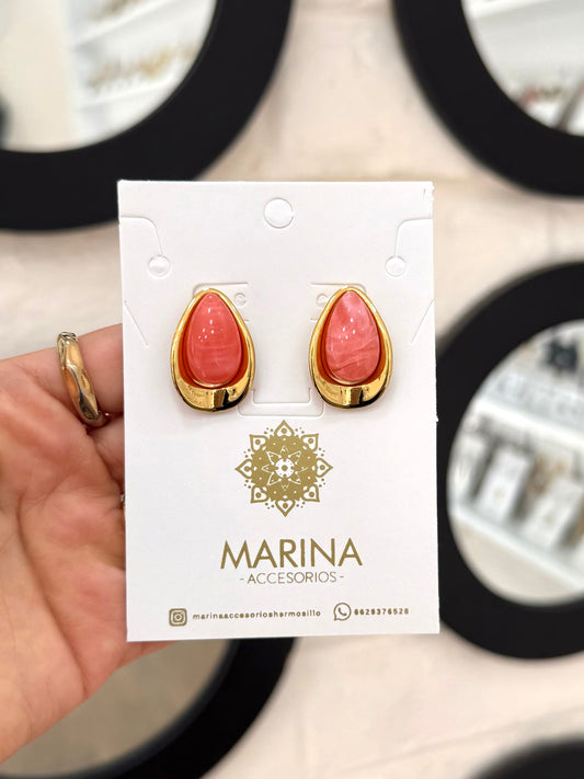 Arete casual rosa