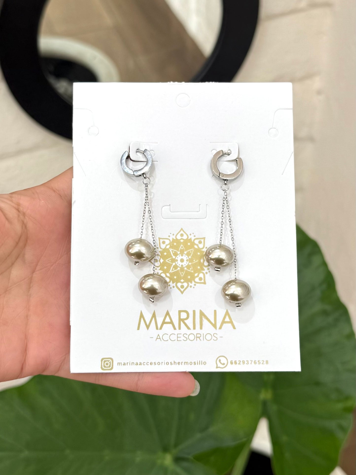 Arracada con perla