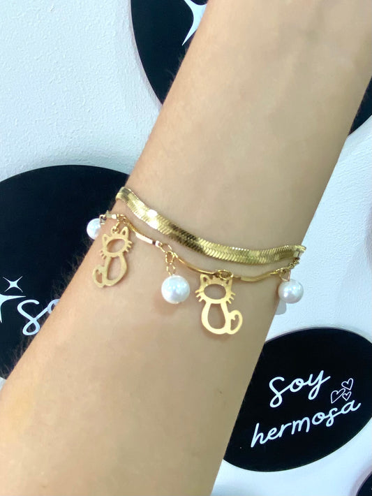 Pulsera con gatos