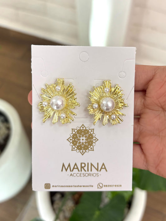 Arete casual perla