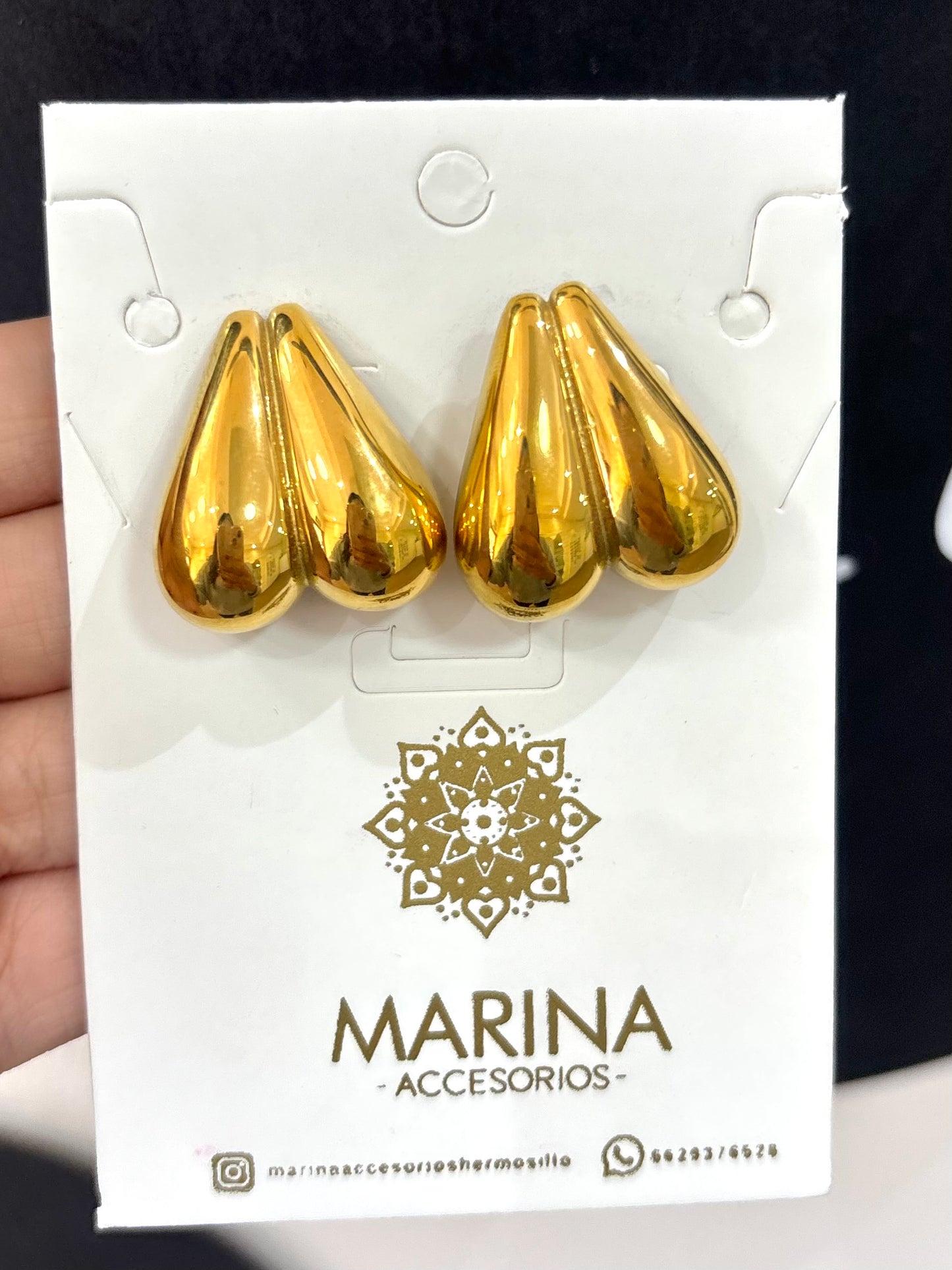 Arete casual doble gota