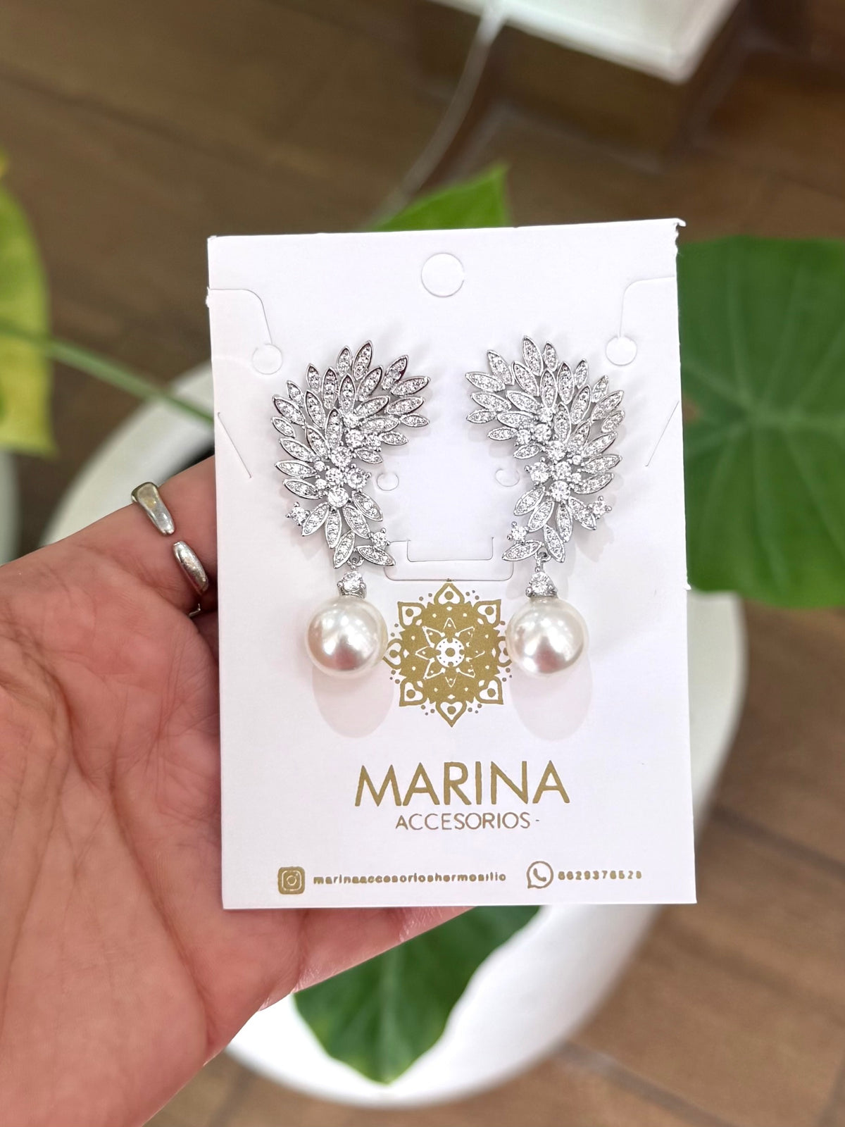 Aretes de pedrería platas