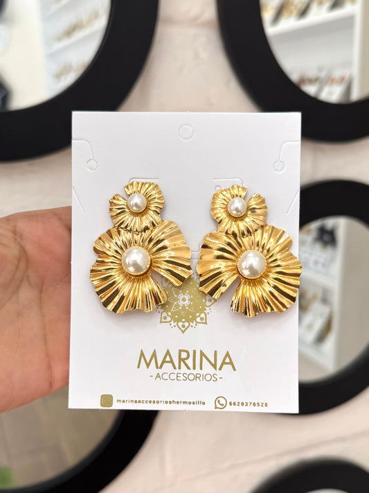 Arete casual hoja