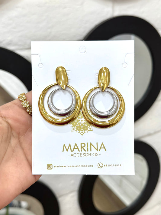 Arete casual bi color