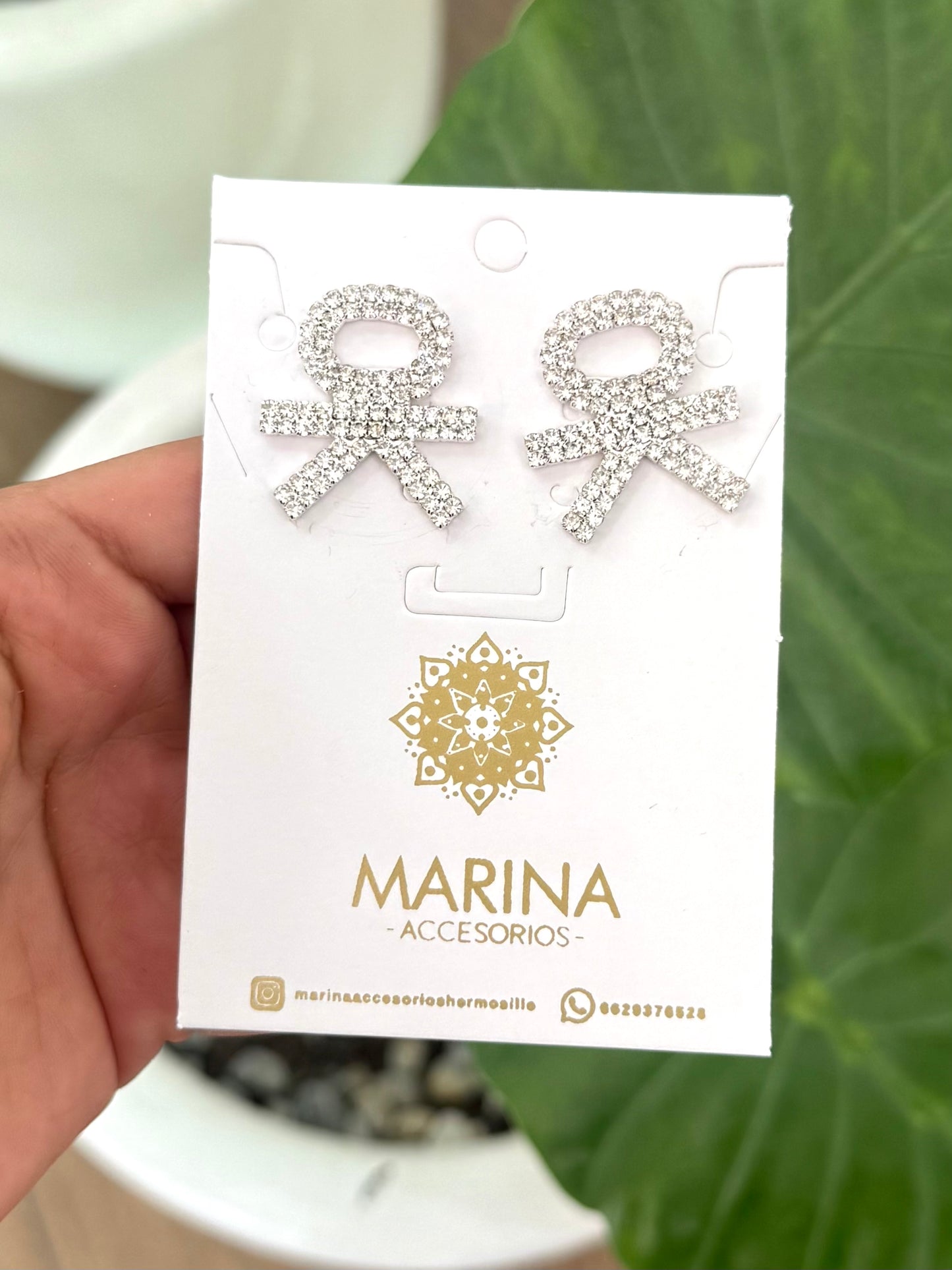 Aretes de pedrería platas